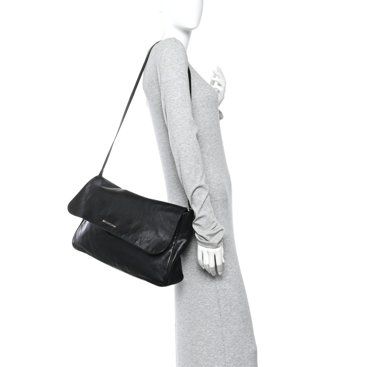 Balenciaga Agneau Large Grungy Messenger Black 2 of 12