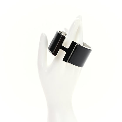Hermes Enamel Extra Wide Clic Clac H Bracelet PM Black 2 of 5