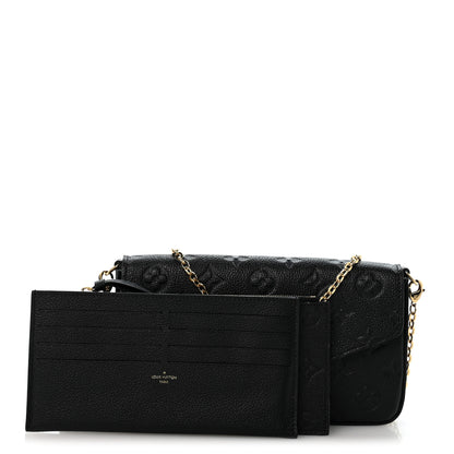 Louis Vuitton Empreinte Pochette Felicie Chain Wallet Black 3 of 12