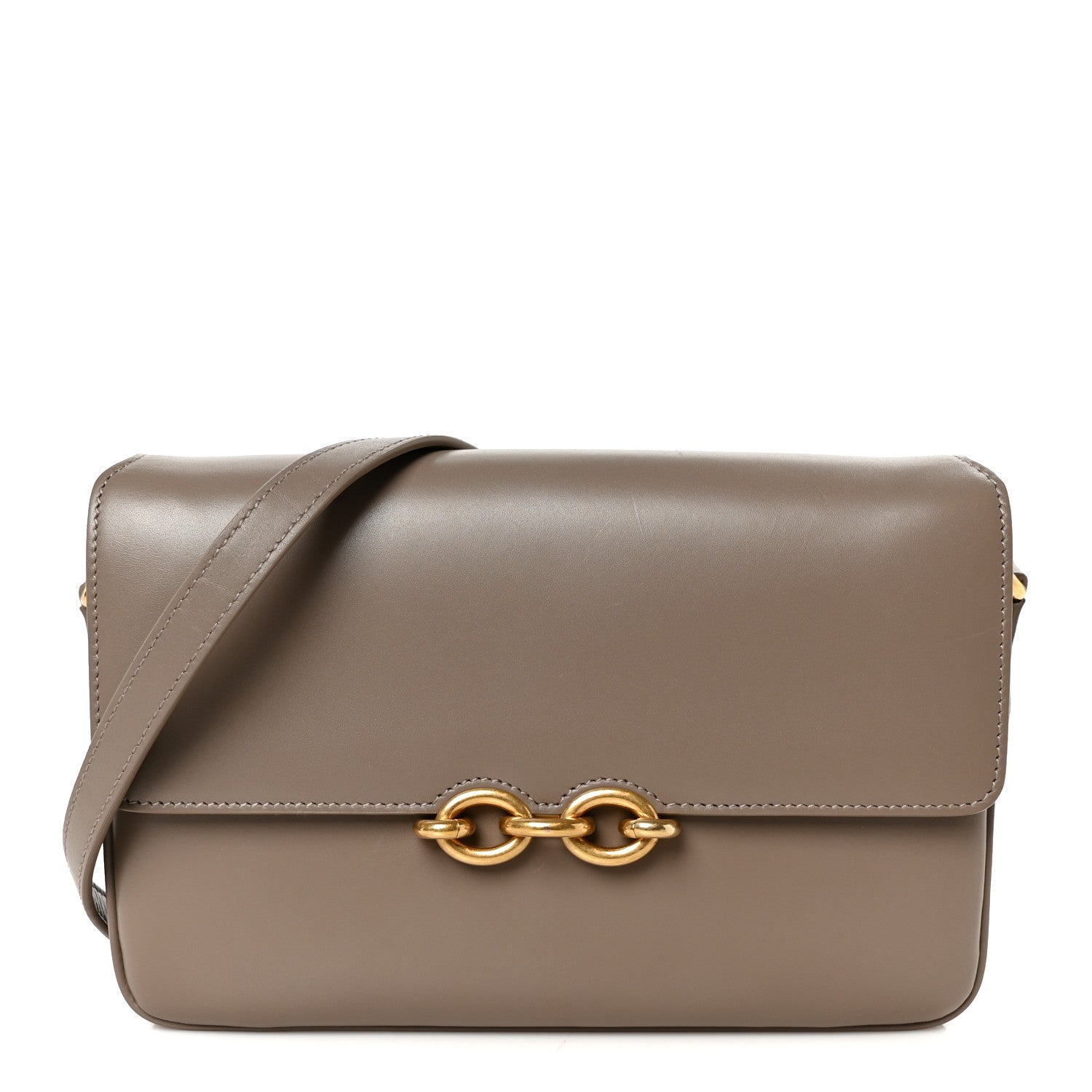Saint Laurent Smooth Calfskin Le Maillon Satchel Greyish Brown 1 of 10