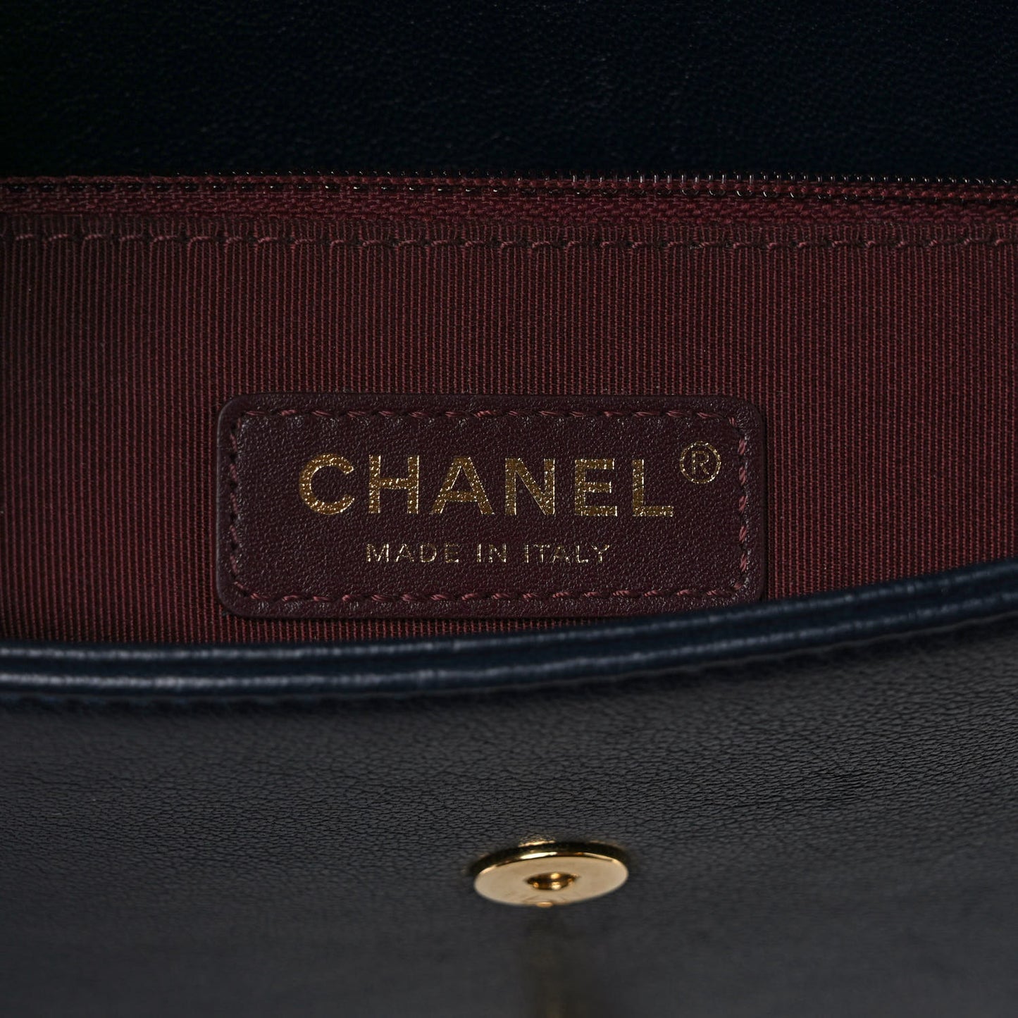 Sheepskin Quilted Vintage Mademoiselle Flap Dark Navy