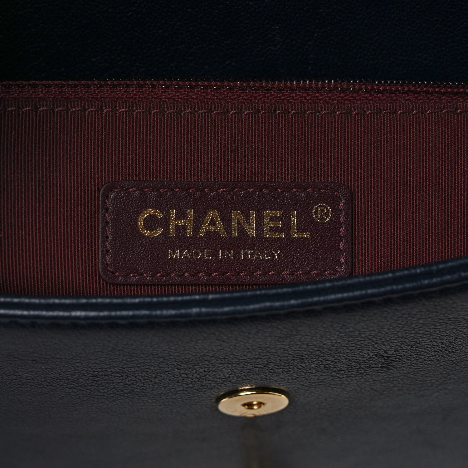 Chanel Sheepskin Quilted Vintage Mademoiselle Flap Dark Navy 6 of 9