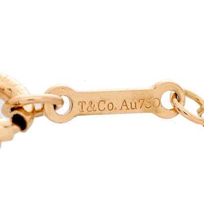 Tiffany 18K Rose Gold Diamond Double Loving Heart Bracelet 3 of 5