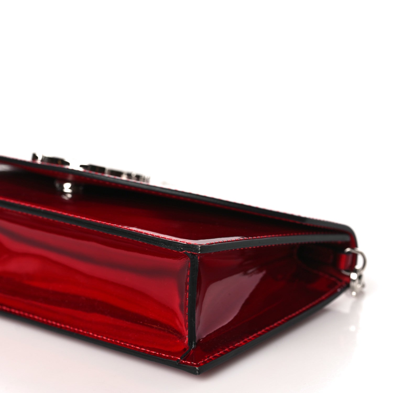 Christian Louboutin Metallic Calfskin Loubi54 Crossbody Clutch Red 8 of 8