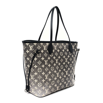 Louis Vuitton Denim Monogram Jacquard Neverfull MM Grey 4 of 10