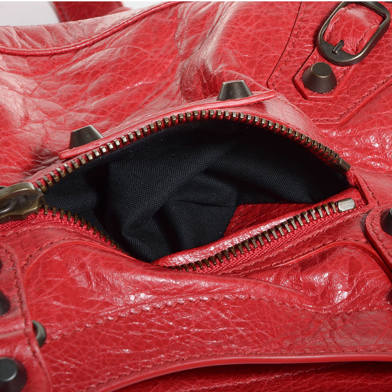 Balenciaga Agneau Classic Hardware Mini City Rouge Cardinal 13 of 13