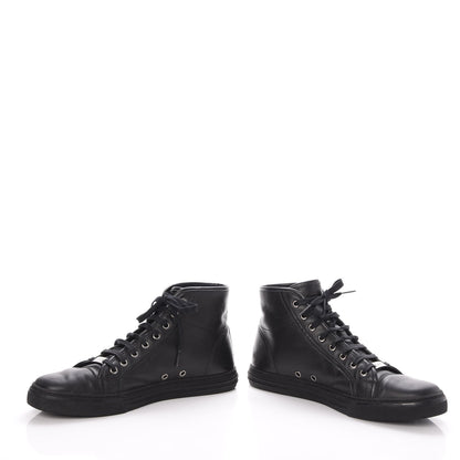 Gucci Mens Calfskin Miro Soft High Top Sneakers 8 Black 10 of 12