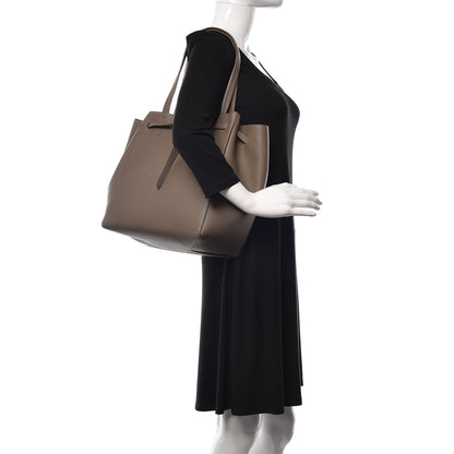 Celine Soft Grained Calfskin Small Belt Cabas Phantom Taupe 2 of 9