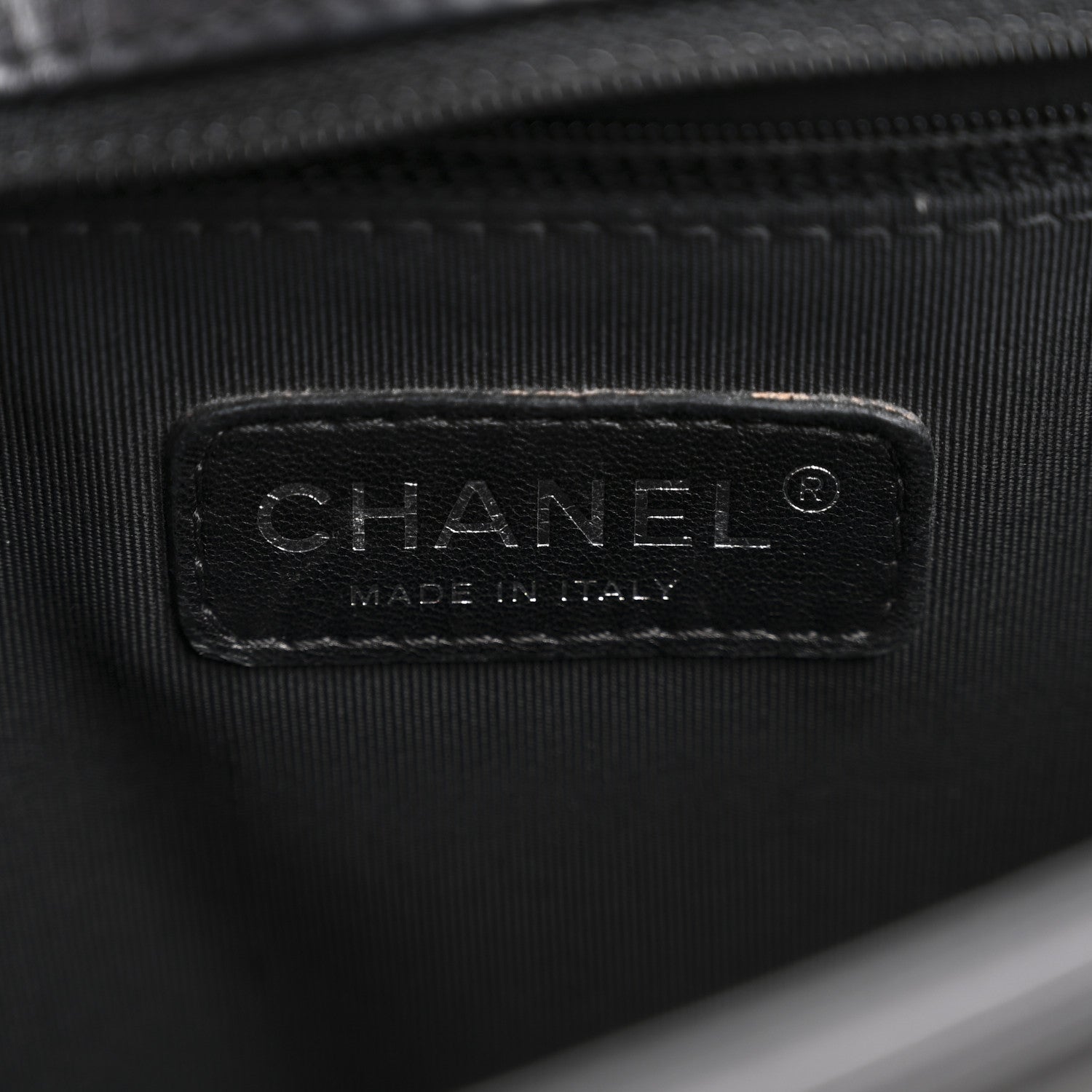 Chanel Calfskin Embossed Stitch Large Boy Flap Black 6 of 14