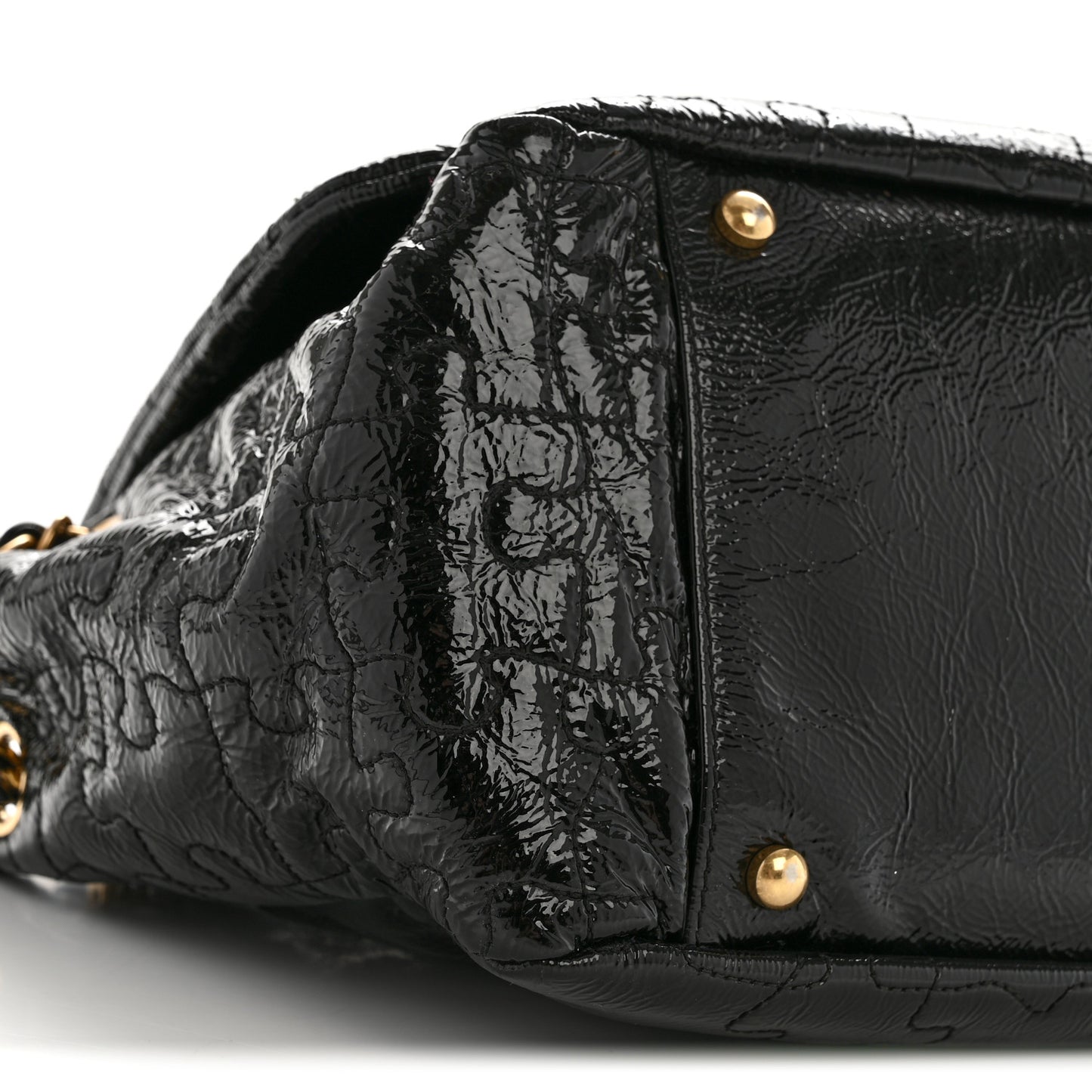 Patent Puzzle Accordion Flap Bag Black