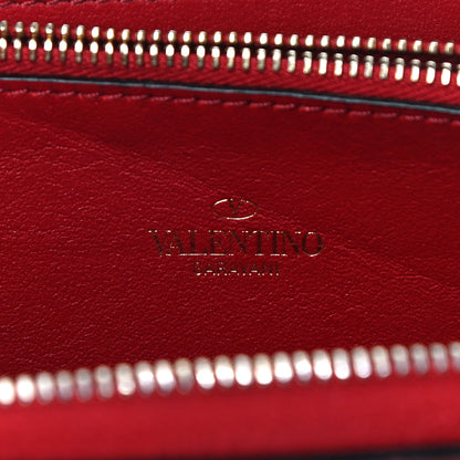 Valentino Garavani Calfskin Rockstud Zip Around Wallet Rosso Valentino 6 of 12
