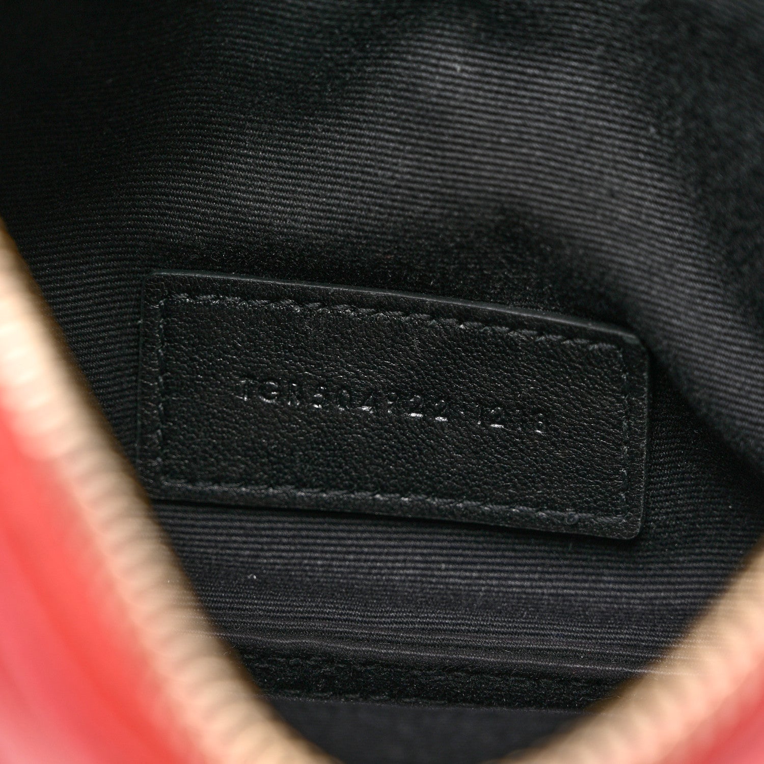 Saint Laurent Grain De Poudre Chevron Monogram Bill Pouch Rouge Eros 8 of 12