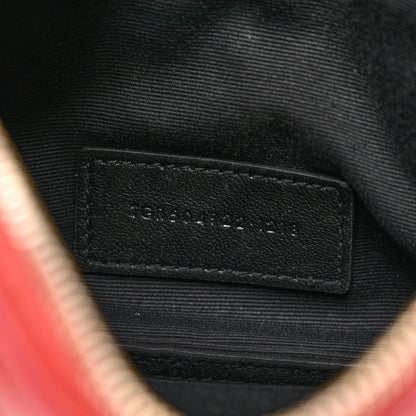 Saint Laurent Grain De Poudre Chevron Monogram Bill Pouch Rouge Eros 8 of 12