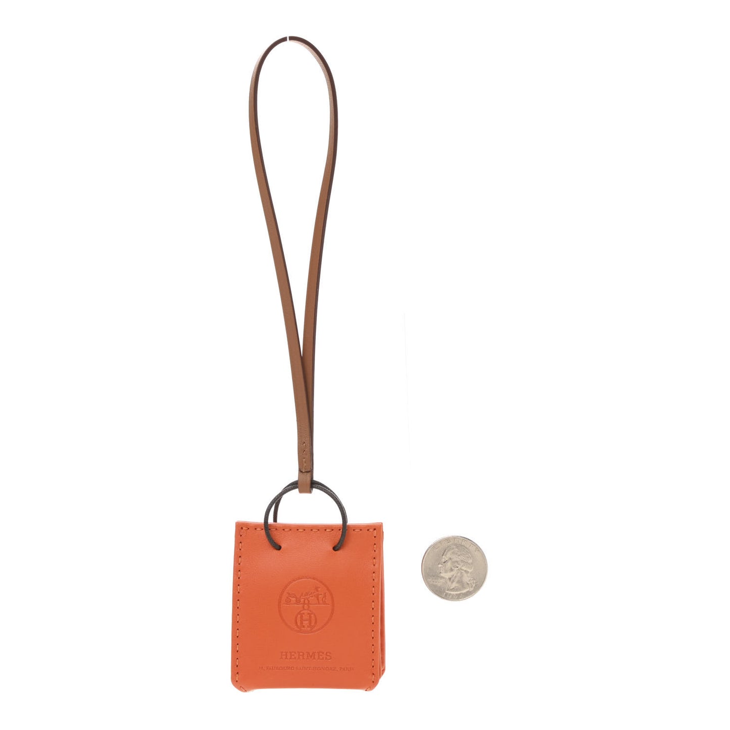 Milo Lambskin Swift Shopping Bag Charm Feu Gold
