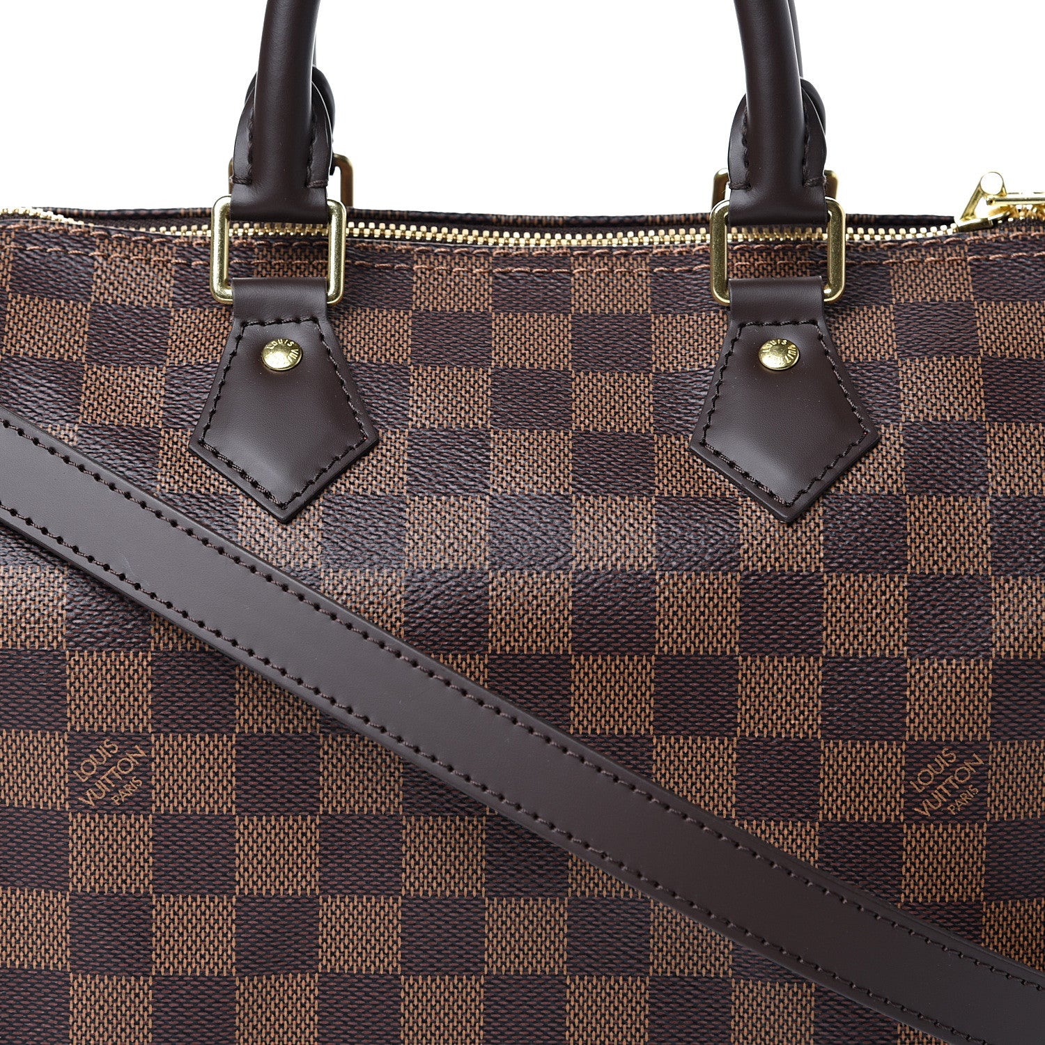 Louis Vuitton Damier Ebene Speedy Bandouliere 25 7 of 10