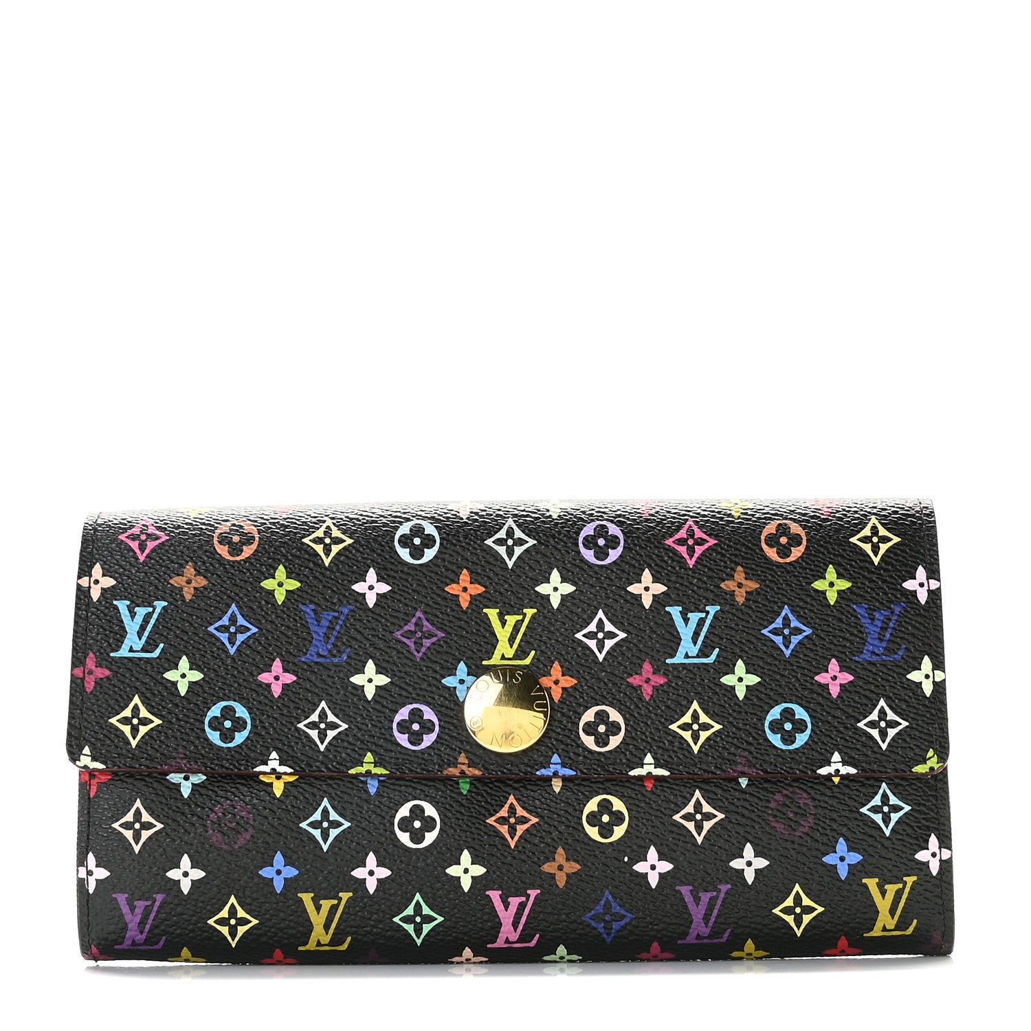 Louis Vuitton Monogram Multicolor Sarah Wallet Black Grenade 1 of 10