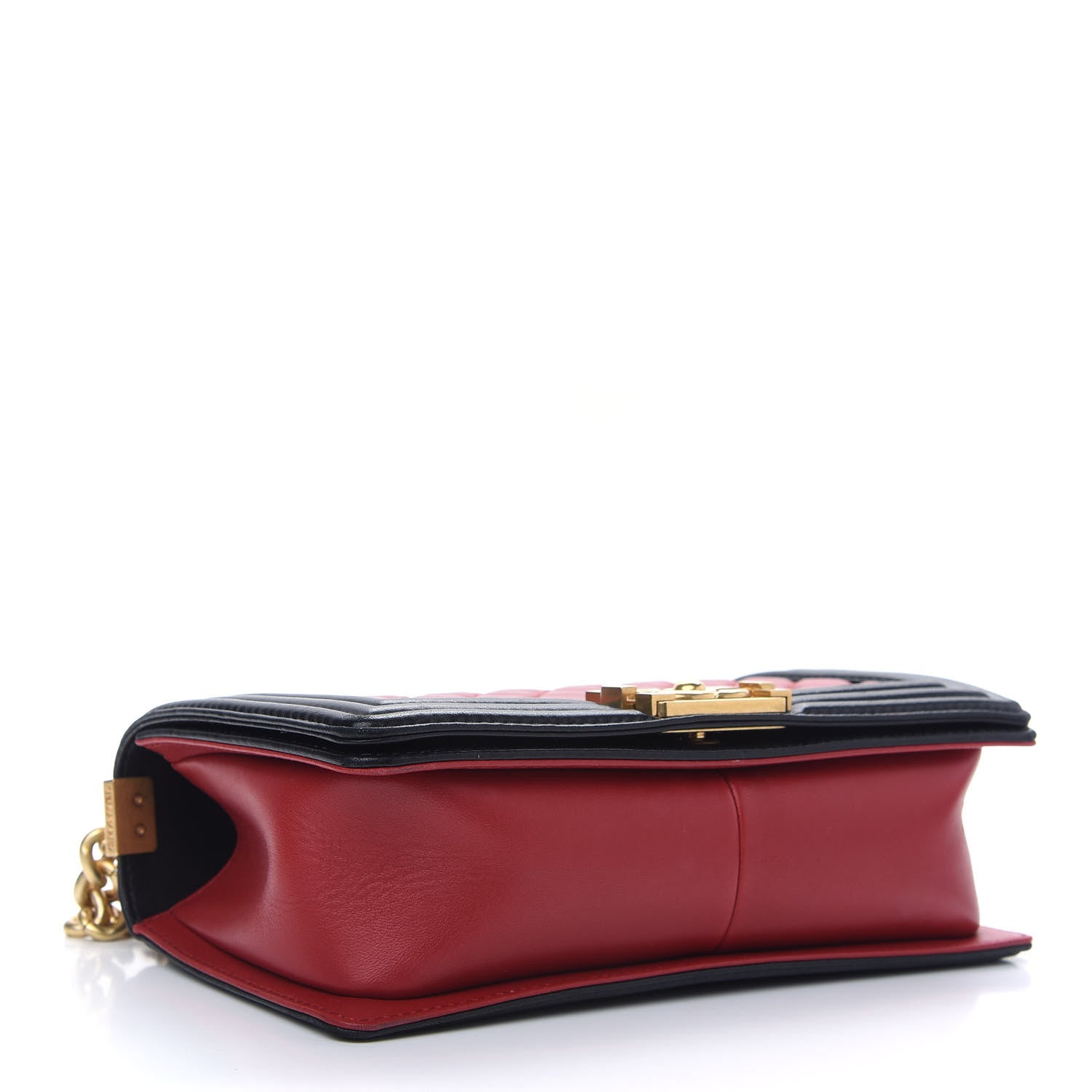 Chanel Lambskin Quilted Medium Boy Flap Dark Red Black 4 of 10