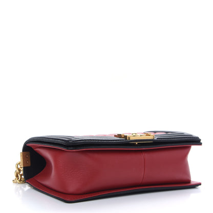 Chanel Lambskin Quilted Medium Boy Flap Dark Red Black 4 of 10