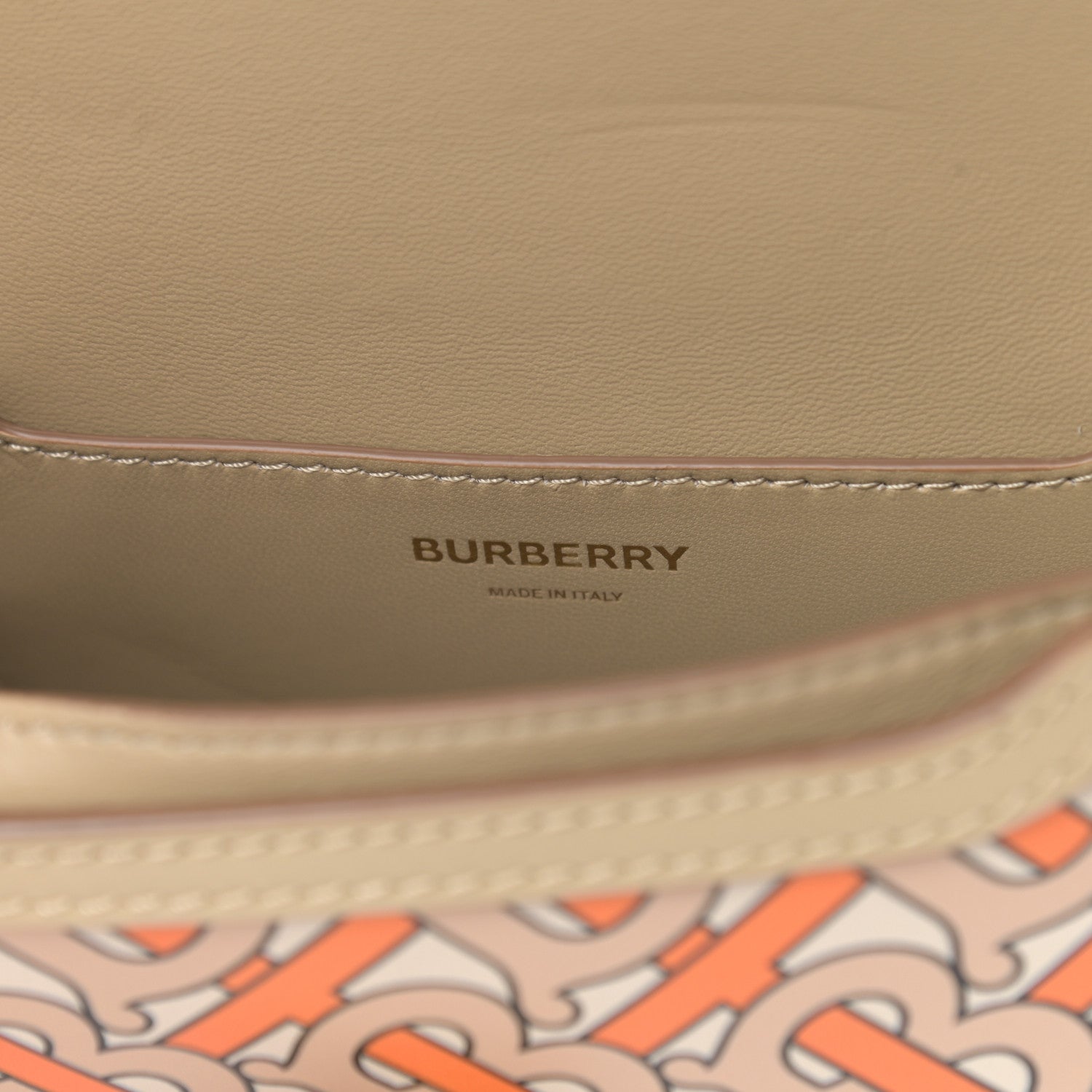 Burberry Calfskin Monogram TB Bum Bag Bright Orange 6 of 10