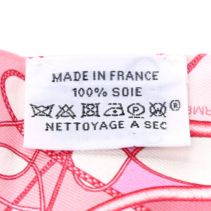 Hermes Silk Coup De Fouet Au Bloc Twilly Rose Nacre Turquoise 4 of 12