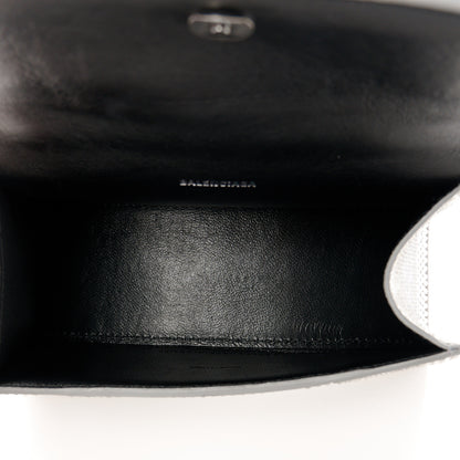 Balenciaga Strass Suede Hourglass Top Handle Bag XS Smoke Grey Crystal 5 of 11