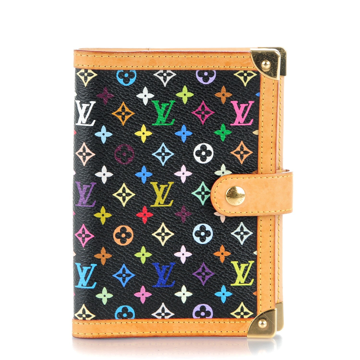 Louis Vuitton Monogram Multicolor Small Ring Agenda Cover Black 1 of 8