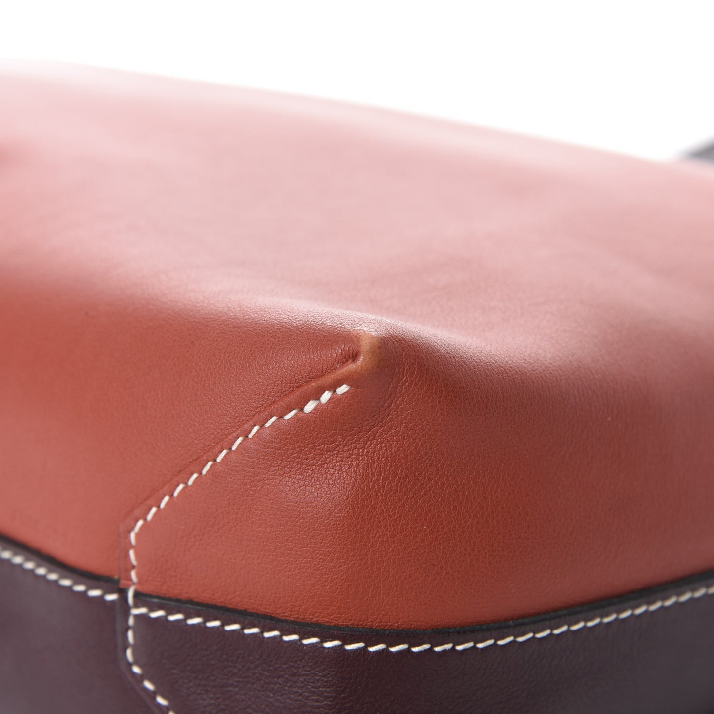 Veau Sikkim Swift Double Sens 30 Reversible Tote Ebene Rouge H Brique Prune