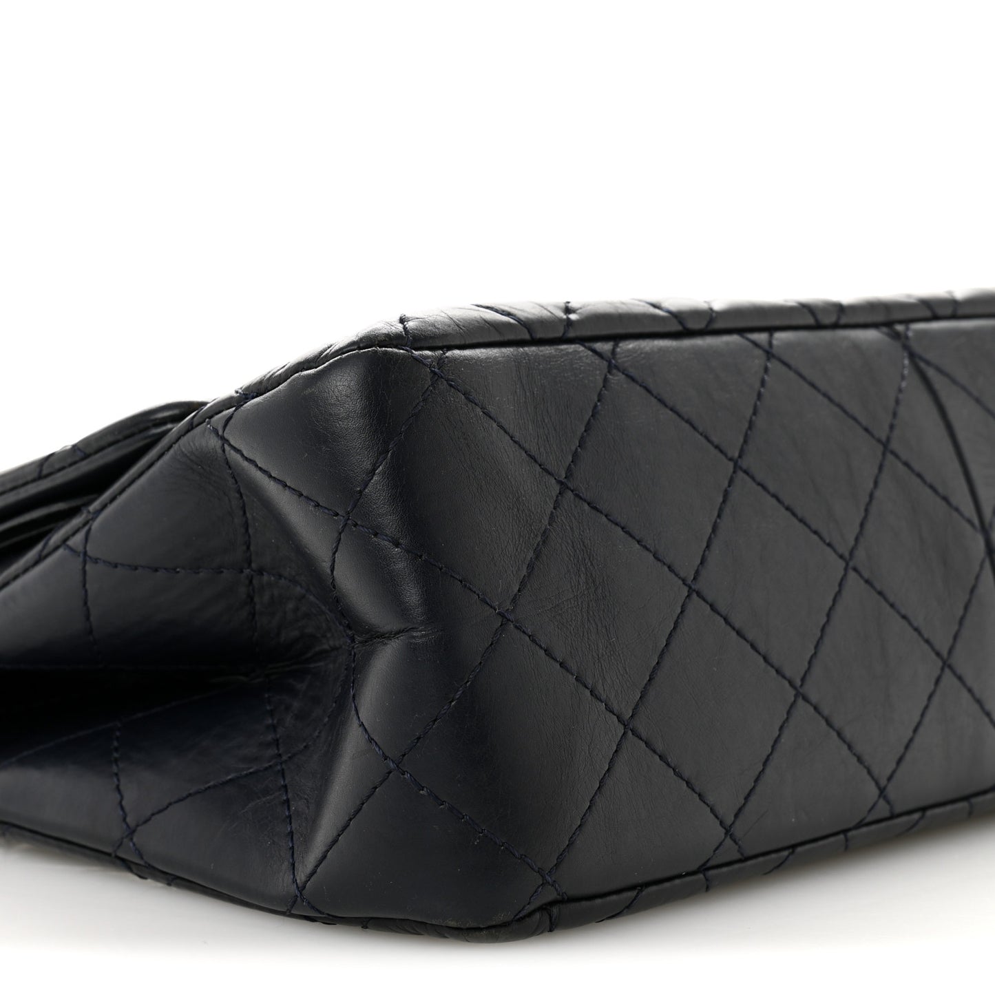 Aged Calfskin Quilted 2.55 Reissue 227 Flap Dark Blue