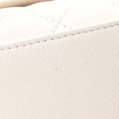 Chanel Caviar Quilted Mini Coco Handle Flap White 13 of 15
