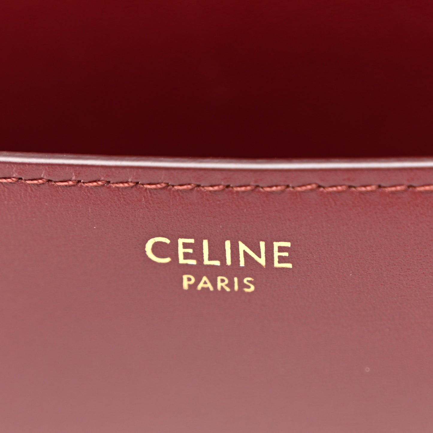 Box Calfskin Medium Classic Box Flap Bag Burgundy