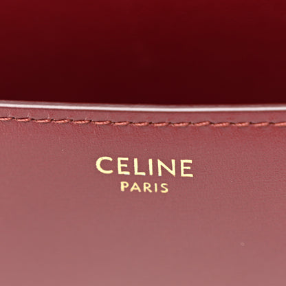 Celine Box Calfskin Medium Classic Box Flap Bag Burgundy 6 of 10
