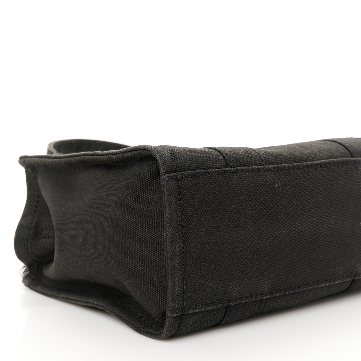 Cotton Canvas Small The Traveler Tote Bag Black