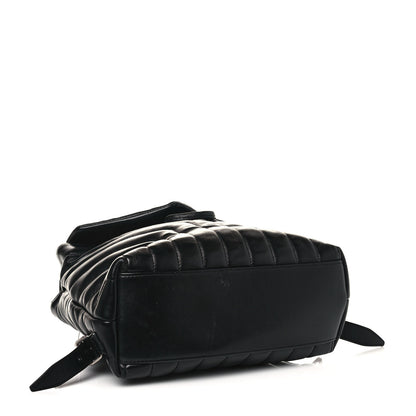 Saint Laurent Calfskin Y Quilted Monogram Small Loulou Backpack Black 4 of 16