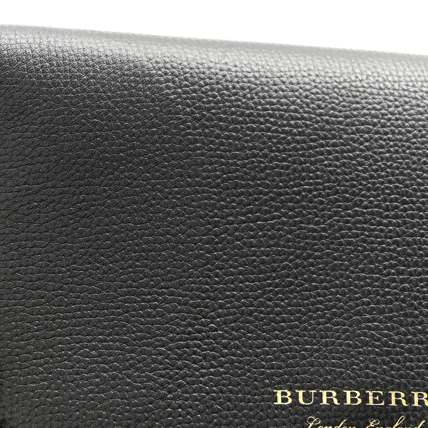 Derby Calfskin House Check Wallet On Chain Black