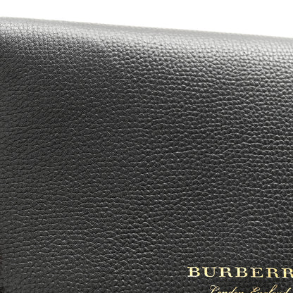 Burberry Derby Calfskin House Check Wallet On Chain Black 14 of 18
