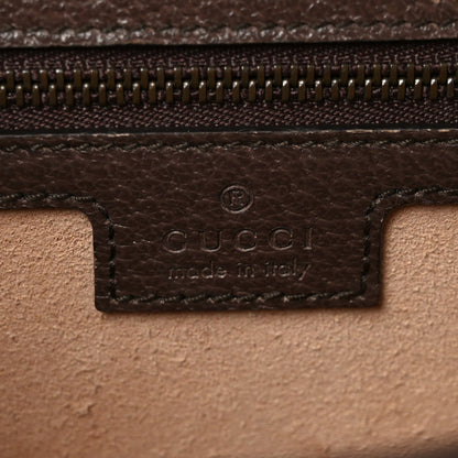 Gucci GG Supreme Monogram Textured Dollar Calfskin Web Small Ophidia Padlock Top Handle Bag Beige Ebony New Acero 6 of 11