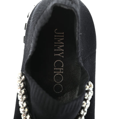 Jimmy Choo Knit Crystal Verona Sneaker 38 Black 7 of 9