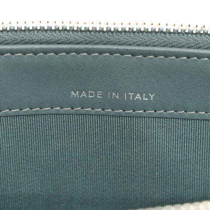 Chanel Caviar Chevron Quilted Small Clutch With Chain Light Blue 7 of 11