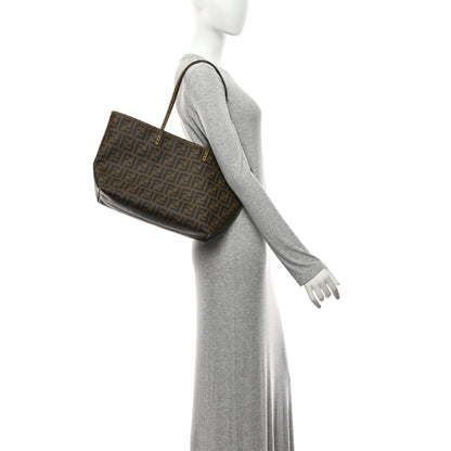 Fendi Zucca Spalmati Small Roll Tote Tobacco Yellow 2 of 11