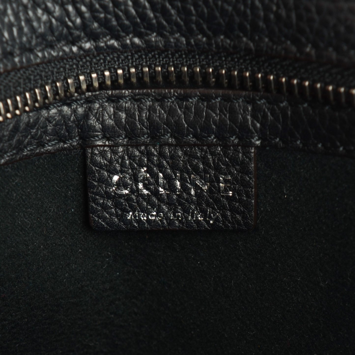 Drummed Calfskin Nano Luggage Black