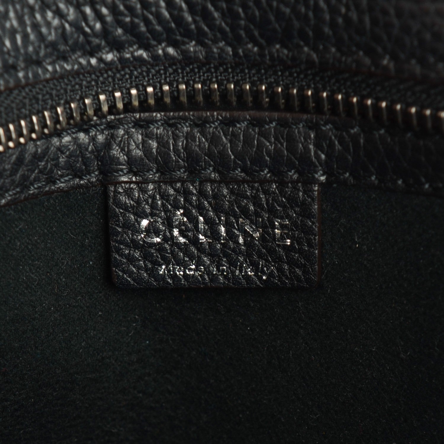Celine Drummed Calfskin Nano Luggage Black 6 of 8