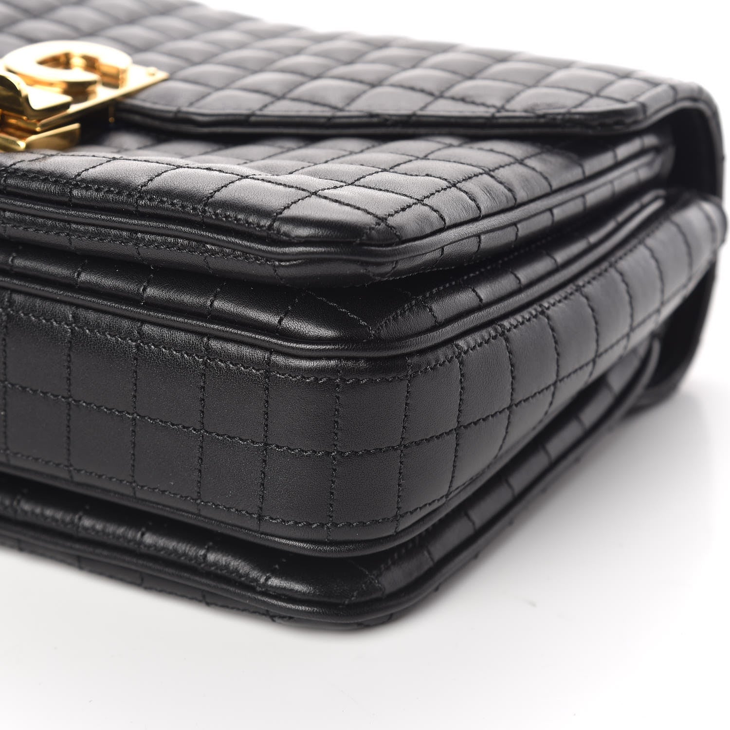 Celine Calfskin Quilted Medium C Bag Black 6 of 8