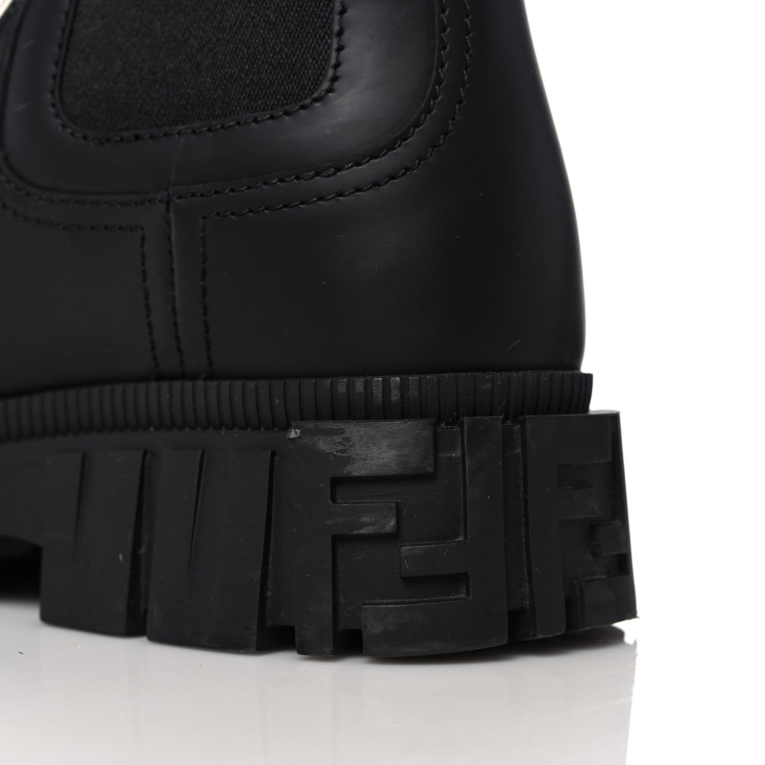 Fendi Calfskin Rubber Fendi Force Chelsea Boots 37 Black 13 of 15