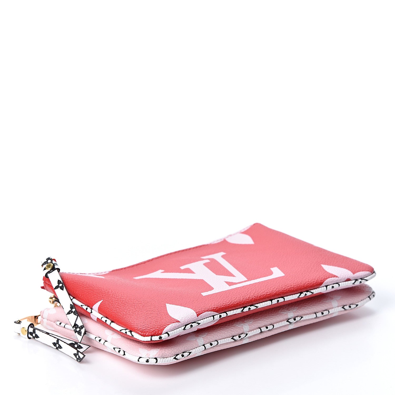 Louis Vuitton Monogram Giant Double Zip Pochette Rouge 3 of 8