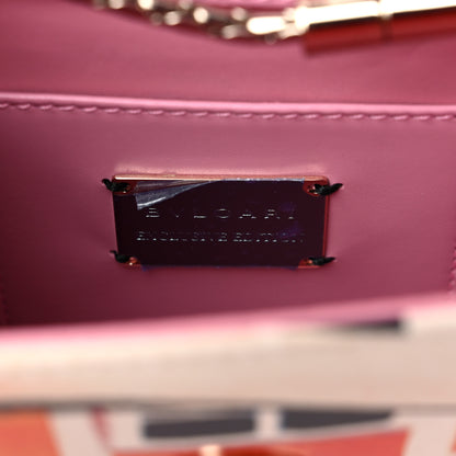 Bulgari Calfskin Printed Serpenti Forever Cinemania Crossbody Bag Flash Pink Multicolor 7 of 13