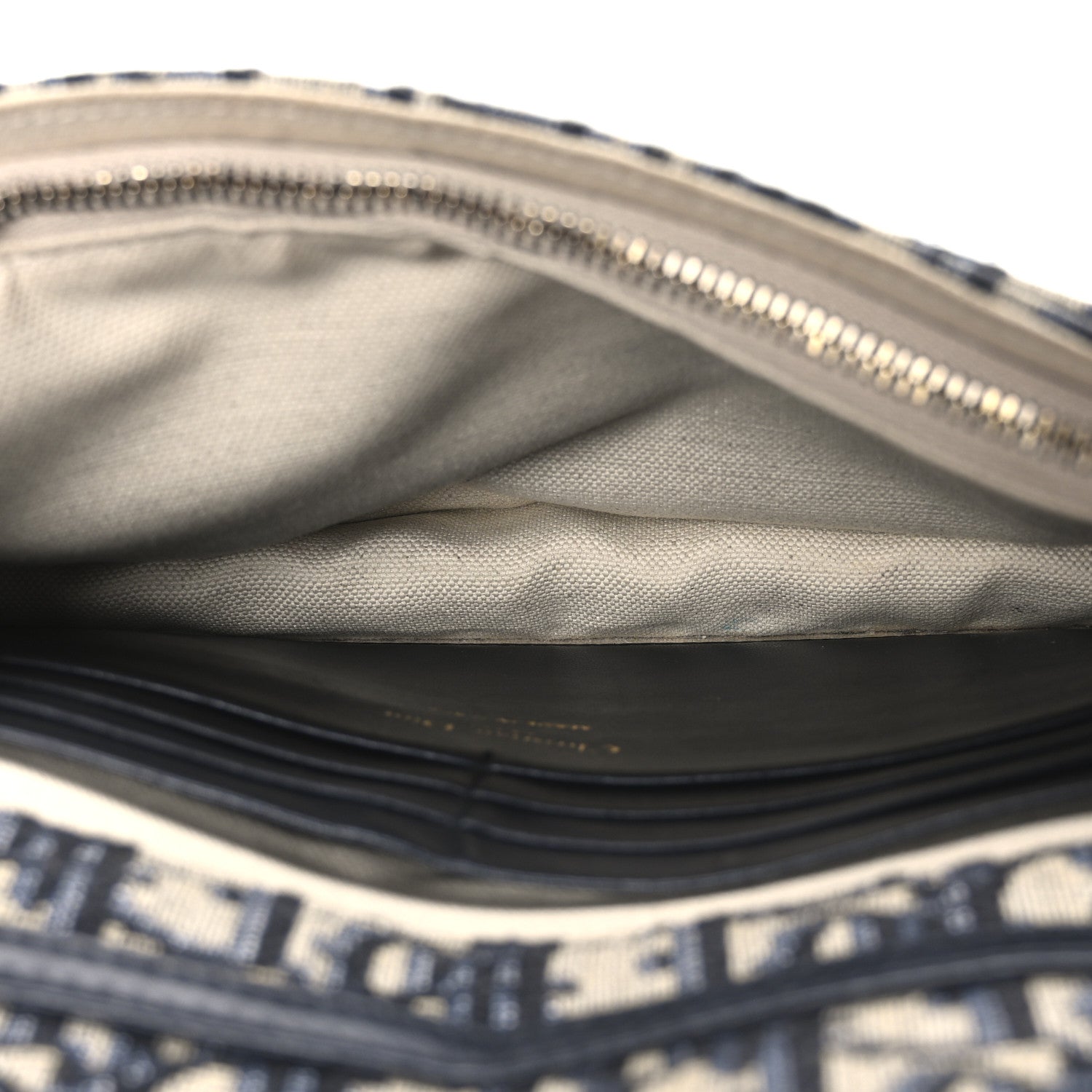 Christian Dior Oblique Saddle Chain Pouch Blue 5 of 9