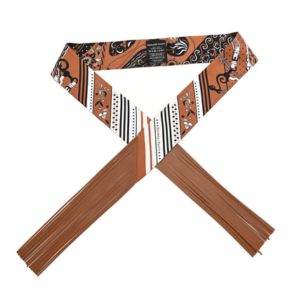 Hermes Silk Festival Des Amazones Bandana Fringed Barenia 1 of 4