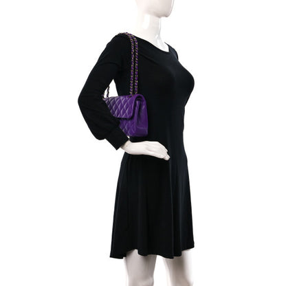 Chanel Caviar Quilted Small Double Flap Dark Purple 2 of 10