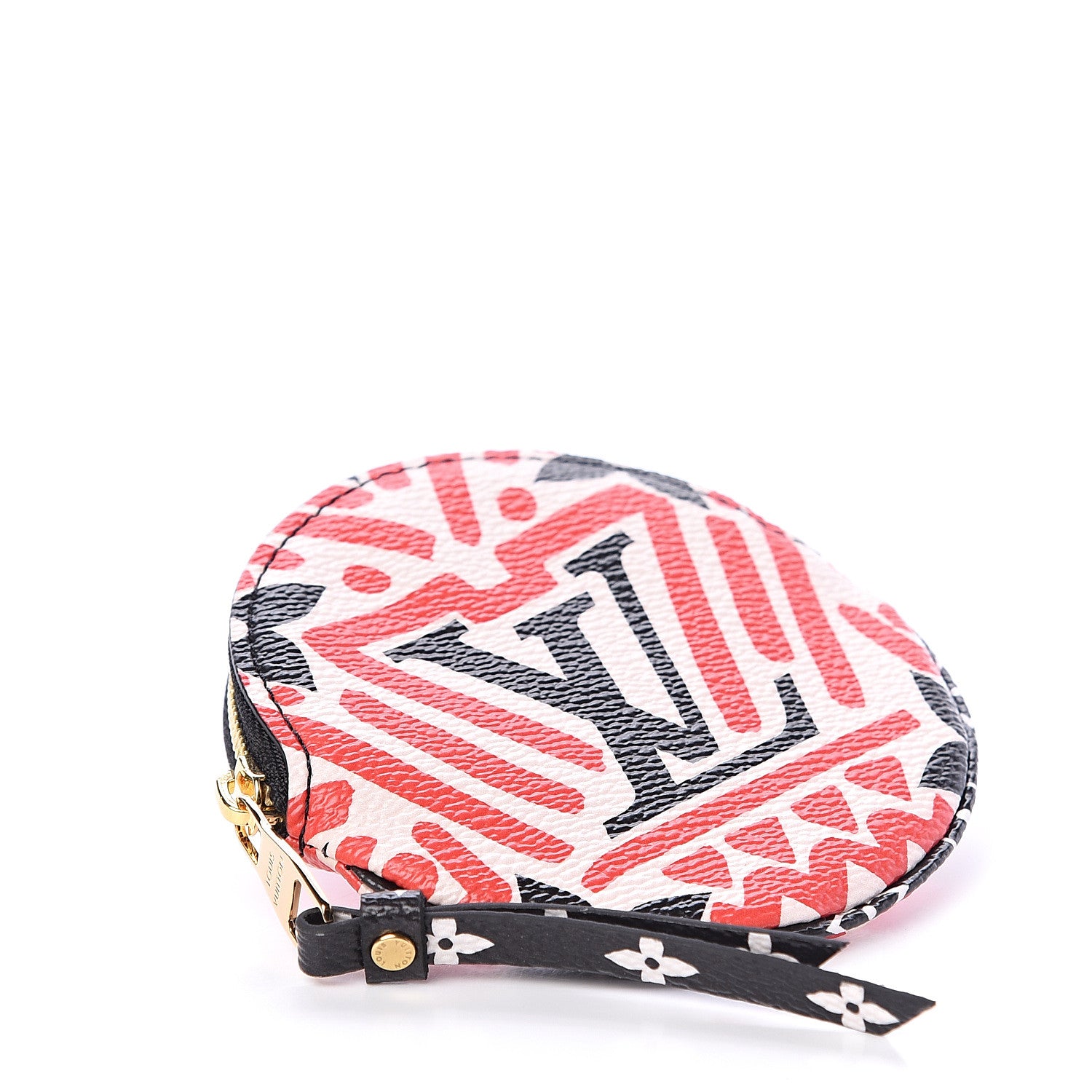 Louis Vuitton Monogram Giant Crafty Round Coin Purse Creme Rouge 3 of 5