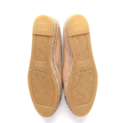 Chanel Lambskin CC Espadrilles 41 Beige Black 5 of 11